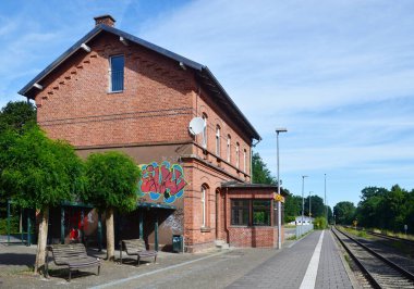 Hodenhagen Köyündeki Tren İstasyonu, Aşağı Saksonya