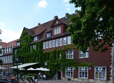 Hannover 'ın Eski Kasabasında Sokak Sahnesi, Aşağı Saksonya