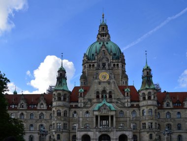 Hannover 'daki tarihi belediye binası, Aşağı Saksonya' nın başkenti