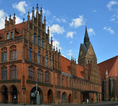 Aşağı Saksonya 'nın başkenti Hannover' daki tarihi belediye binası.