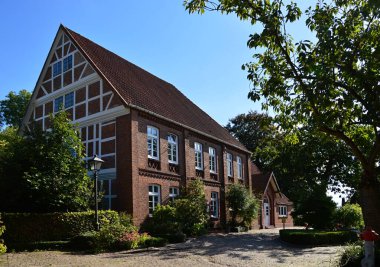 Old Country 'deki Köy Borstel' deki Tarihi Bina, Aşağı Saksonya