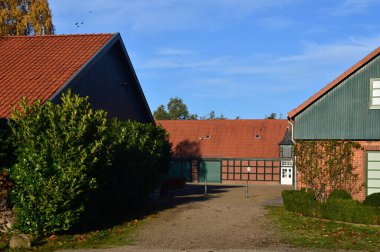 Aşağı Saksonya 'nın Thedinghausen kasabasındaki tarihi kale Erbhof
