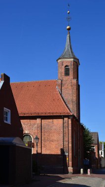 Leer 'in Eski Kasabası, Aşağı Saksonya' daki Tarihi Luther Kilisesi