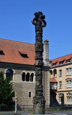 Braunschweig, Aşağı Saksonya 'daki Dankwarderode tarihi kalesinde heykel