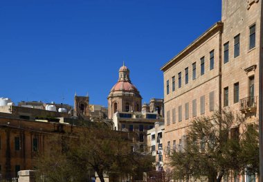 Malta 'nın başkenti Valletta' nın Skyline 'ı