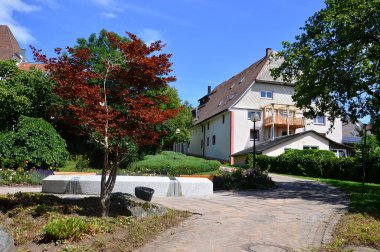 Kara Orman 'daki Bonndorf kasabasına park et, Baden - Wuerttemberg