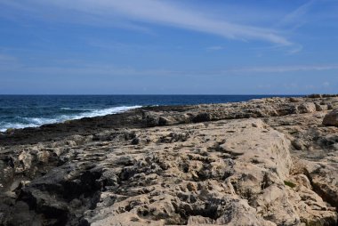 Malta Adası 'ndaki Portomaso' da Akdeniz Kıyısı