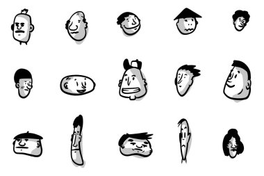 Farklı yüz ifadeleri.