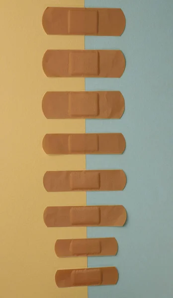 Intonaco Medico Colore Marrone Diverse Dimensioni Proteggere Ferite Dal Dolore — Foto Stock