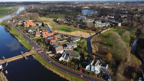 Hollanda 'daki şehrin havadan görünüşü