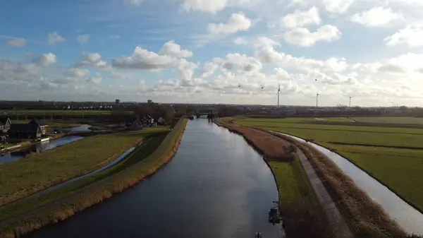 Friesland, Friesland, Hollanda kanalı manzarası