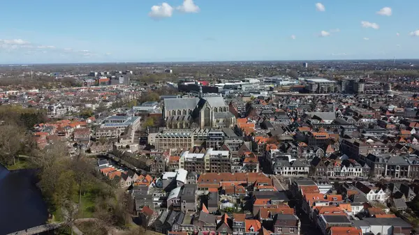 Hollanda, Alkmaar şehrinin hava manzarası
