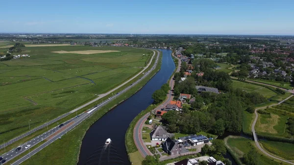 Hollanda şehrinin hava manzarası.
