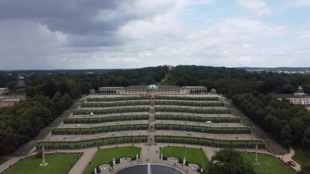 德国一座宫殿的鸟瞰图 — 图库视频影像