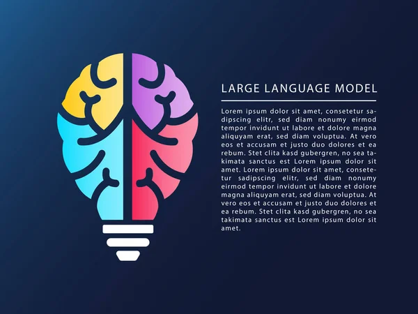 Концепція Llm Large Language Models Інноваційні Нові Технології Штучного Інтелекту — стоковий вектор