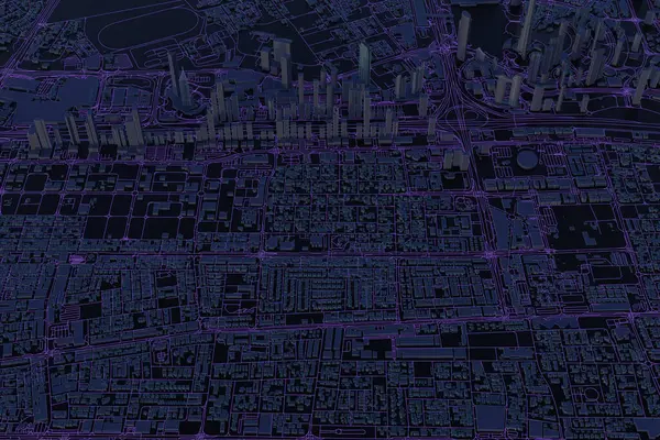 Повітря Відкривається Вид Центр Дубая Низьке Полімініатюрне Місто Темними Хмарочосами — стокове фото