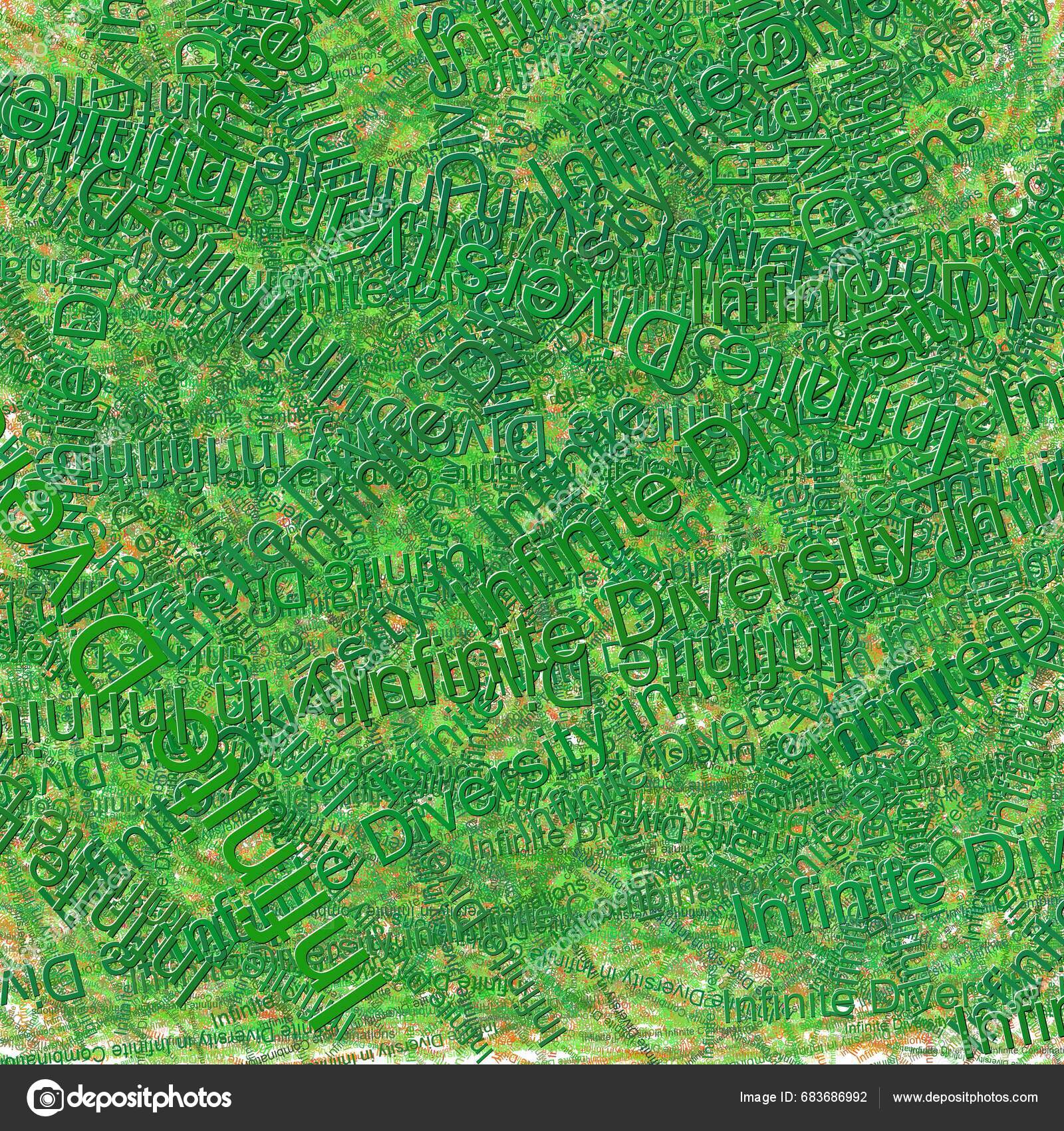 Confetti Words Infinite Diversity Infinite Combinations Forest Greenlima Stock Photo by