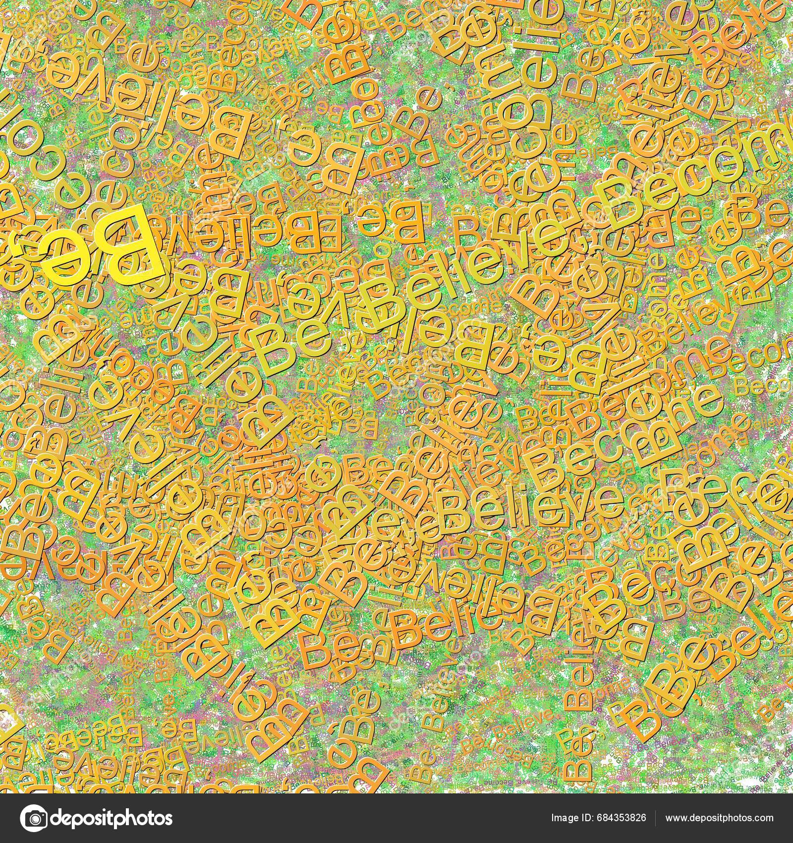 Confetti Words Believe Bright Pastel Greenatlantis Stock Photo by ©psmcintyre 684353826