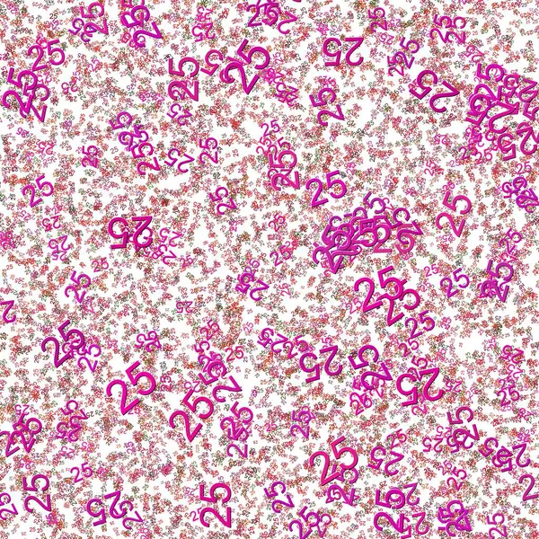 stock image Confetti words 25 bright ThunderbirdCrimson