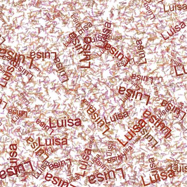 Confetti words Luisa  Orange RoughyThunderbird clipart