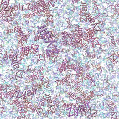 Confetti words Zyair bright HeliotropePortage clipart