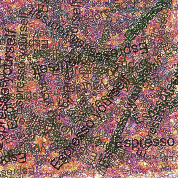 stock image Confetti words Espresso yourself bright JaffaTango