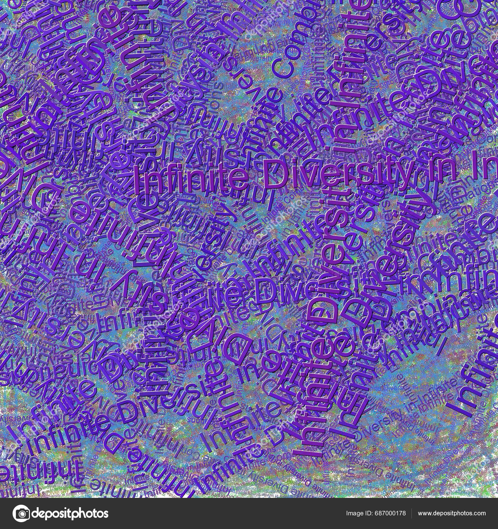 Confetti Words Infinite Diversity Infinite Combinations Emeraldlima Stock Photo by ©psmcintyre