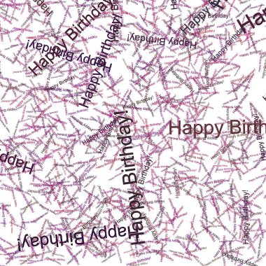 Confetti words Happy Birthday dark DiscoJazzberry Jam clipart