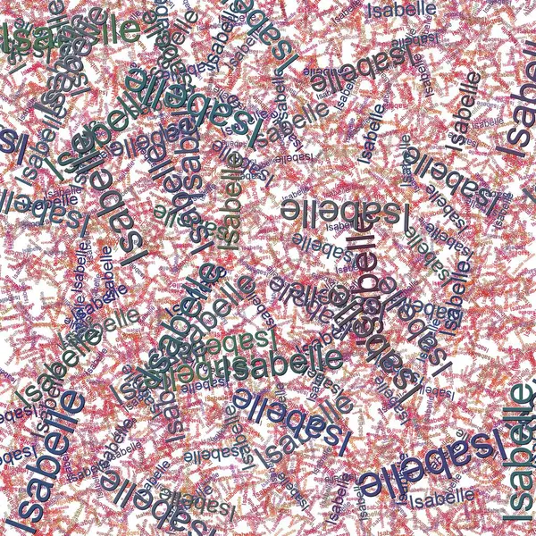 stock image Confetti words Isabelle  CrimsonAlizarin Crimson