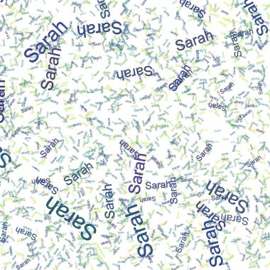 Confetti words Sarah dark ConiferCanary clipart