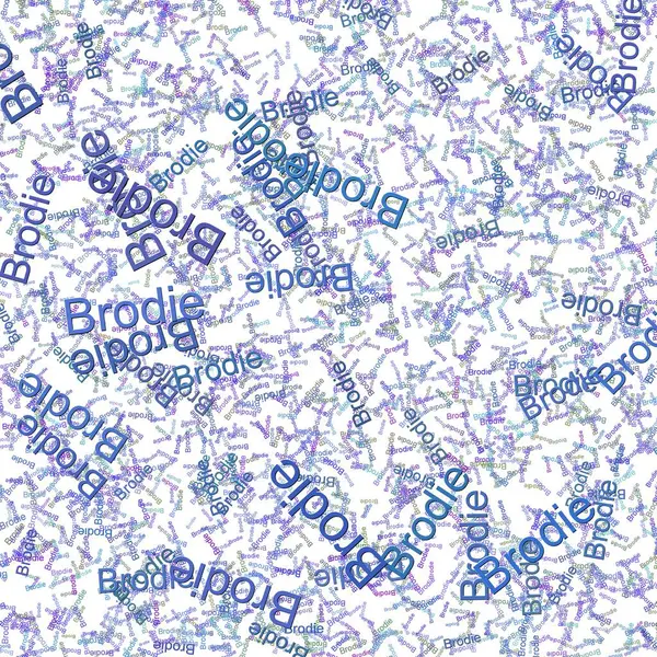 stock image Confetti words Brodie  Royal BlueCornflower Blue