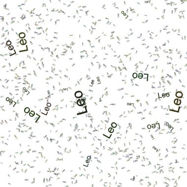 Confetti words Leo dark Verdun GreenParsley clipart