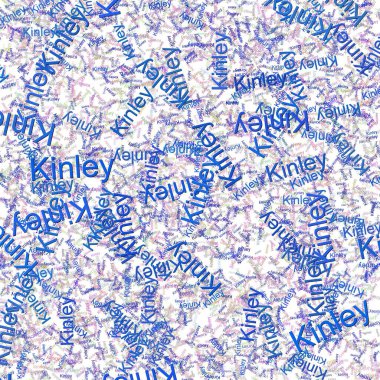 Confetti words Kinley  Persian BlueDark Blue clipart