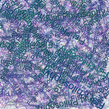 Confetti words Fist Philosophy bright Purple HeartHalf Baked clipart