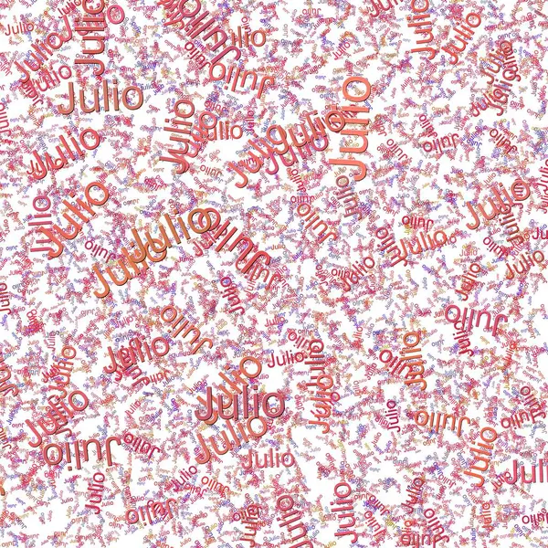 stock image Confetti words Julio  CrimsonAmaranth