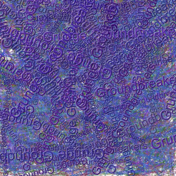 stock image Confetti words Grunge Groundbreakers bright Purple HeartRoyal Blue