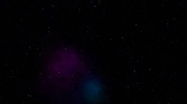 abstract fantasy starry night sky with a dark Magenta Fuchsia-Aquamarine nebula clipart