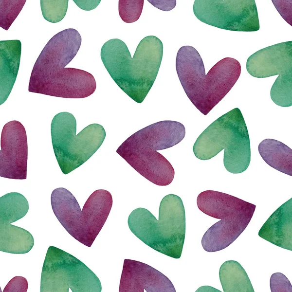 stock image Abstract seamless pattern with hearts on white background. Can be used as wallpaper, background, print, textile design, notebooks, phone cases, packaging paper.