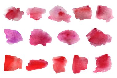 Suluboya lekeleri. Renkli suluboya lekeleri. Soyut biçimler..