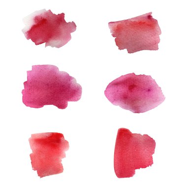 Suluboya lekeleri. Renkli suluboya lekeleri. Soyut biçimler..