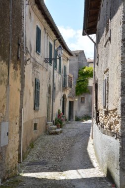 Köyün ortasındaki antik bir kasabanın manzarası..