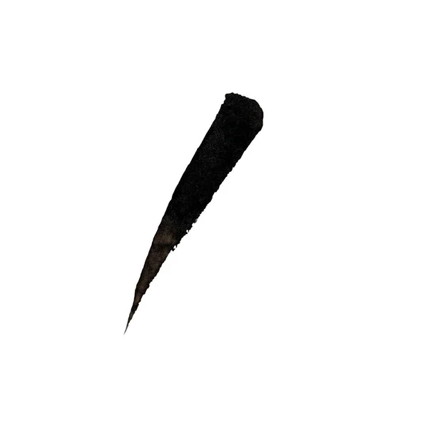 Zwarte Streep Lijn Een Aquarel Illustratie Handgetekende Textuur Geïsoleerde Witte — Stockfoto