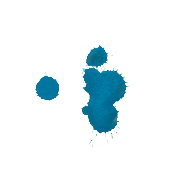 Ovaler Fleck Blau Eine Von Hand Gezeichnete Textur Mit Aquarell — Stockfoto