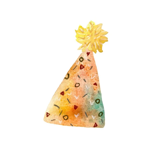 Beker Gekleurde Textuur Verjaardagsschets Een Aquarel Illustratie Handgetekende Textuur Geïsoleerde — Stockfoto