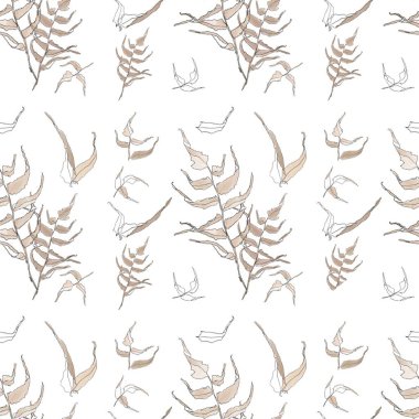 Çiçeksiz yaprak dalları deseni. Suluboya çizimi. El yapımı ve izole edilmiş. Tasarım, kumaşlar, baskılar, tekstil, kartlar, davetiyeler, afişler, kuponlar, kuponlar.