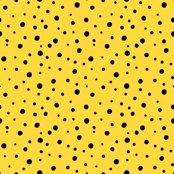 Siyah Soyut Geometrik Sarı Desenli Noktalar Dijital Bir Çizim Yapımı — Stok fotoğraf