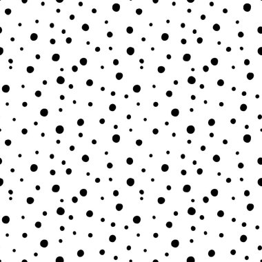 Noktalar siyah komik soyut geometrik desen. Dijital bir çizim. El yapımı ve izole edilmiş. Tasarım, kumaşlar, baskılar, tekstil, kartlar, davetiyeler, afişler, kuponlar, kuponlar. 