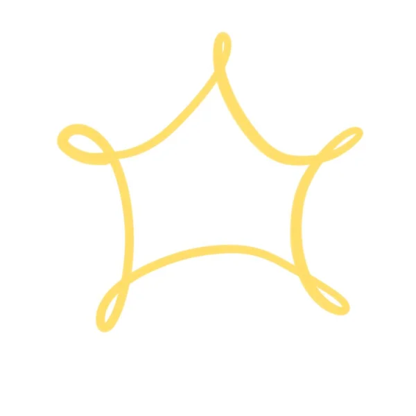 星黄色の新年の最小限の簡単な書道スケッチ デジタルイラスト 手描きの質感と隔離 デザイン ファブリック プリント テキスタイル カード 招待状 バナー — ストック写真
