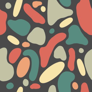 Geometri renkleri leke gri basit desen şeklindedir. Dijital bir çizim. El yapımı ve izole edilmiş. Tasarım, kumaşlar, baskılar, tekstil, kartlar, davetiyeler, afişler, kuponlar, kuponlar.