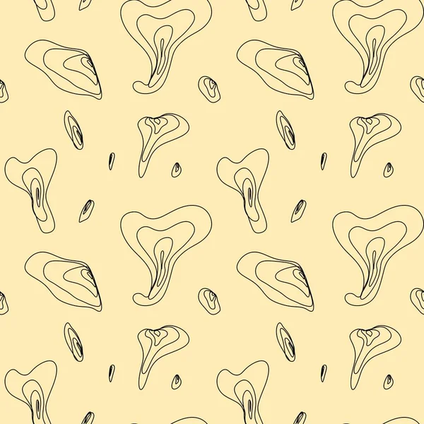 Abstract Smooth Line Beige Seamless Pattern Digital Illustration Hand Drawn — Stock Photo, Image